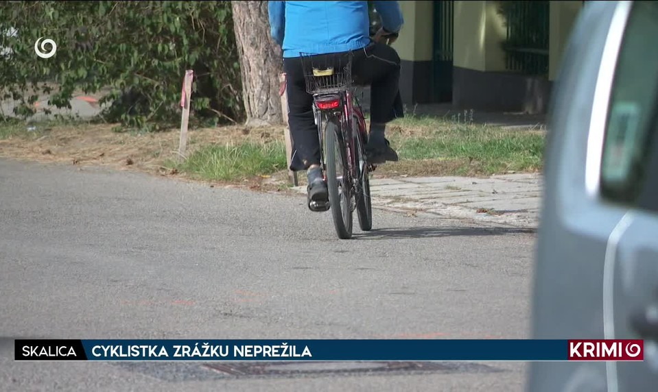 CYKLISTKA ZRÁŽKU NEPREŽILA