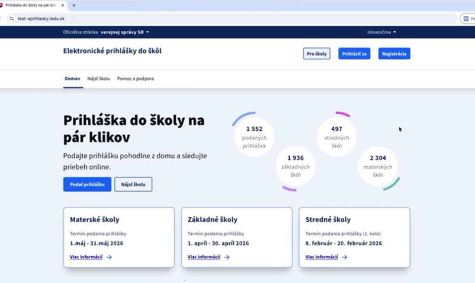 Rodičia a školy hlásia rozsiahle chyby v systéme e-prihlášok. Skontrolujte si údaje do polnoci