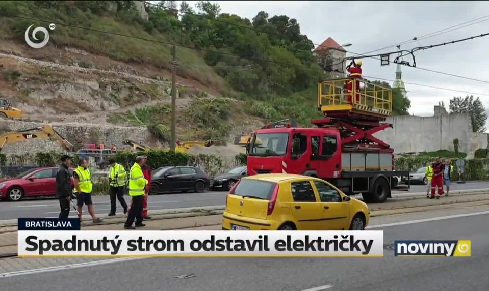 Spadnutý strom odstavil električky