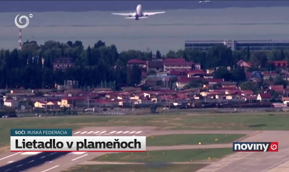 Lietadlo v plameňoch