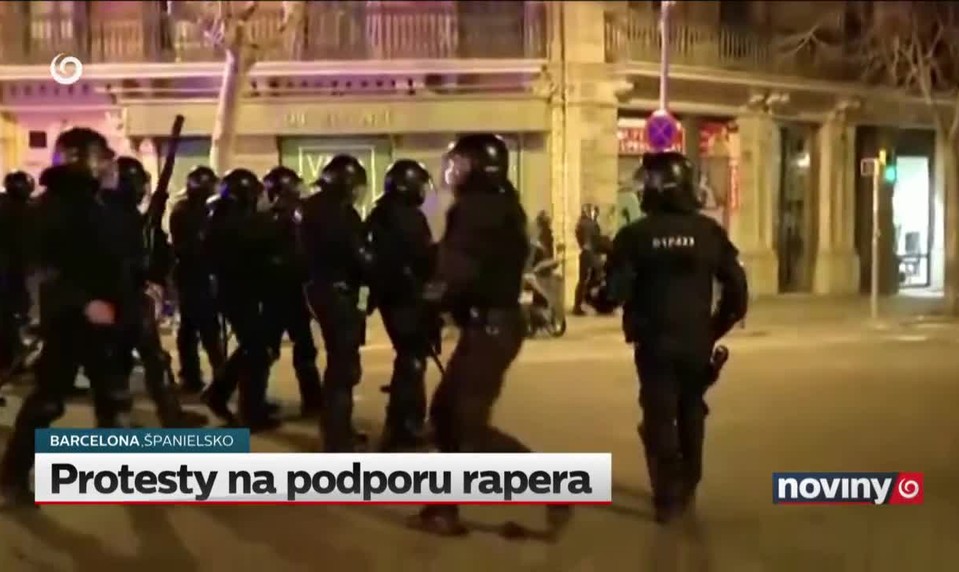Protesty na podporu rapera