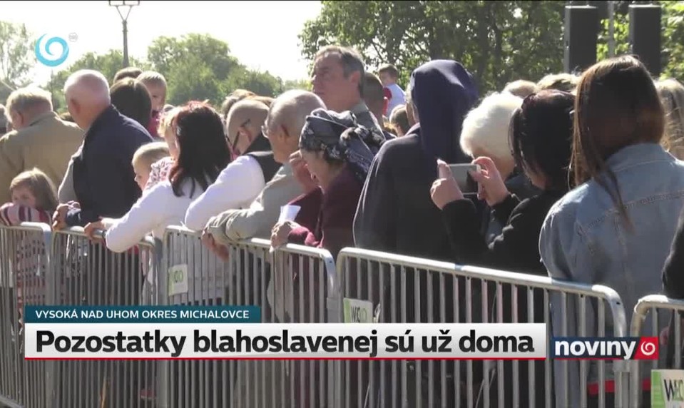 Pozostatky blahoslavenej sú už doma