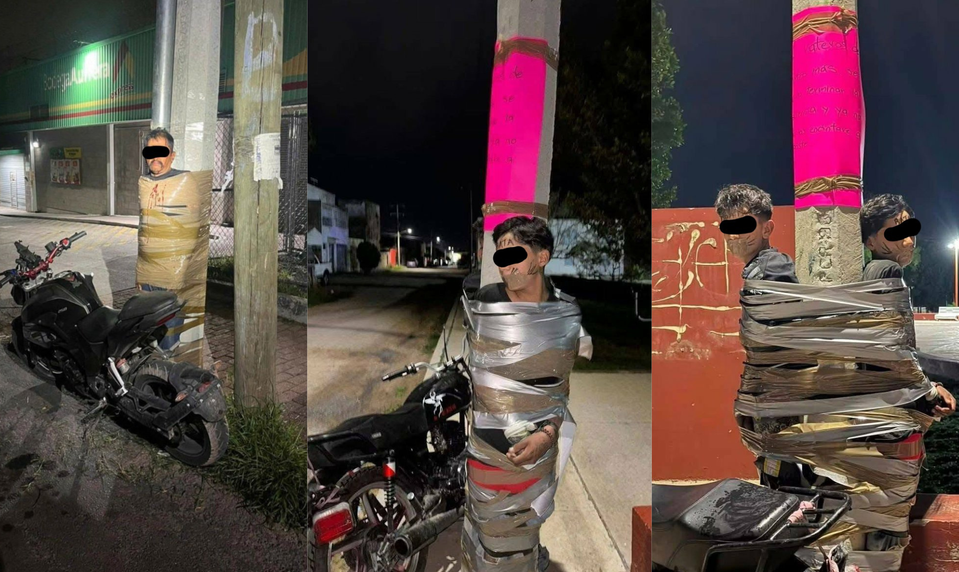 "Mexický Batman" loví údajných zlodejov motoriek. Priväzuje ich k stĺpom lepiacou páskou