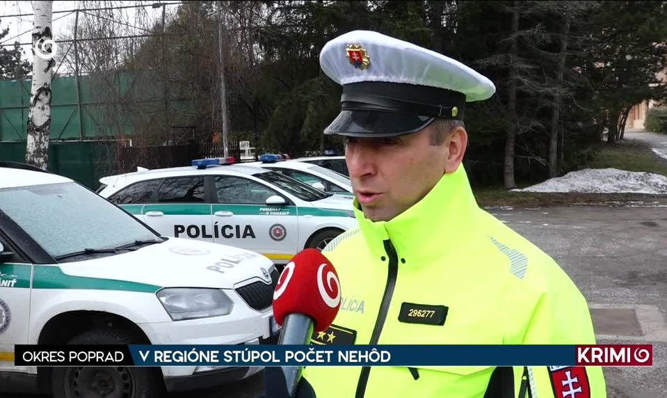 V REGIÓNE STÚPOL POČET NEHÔD