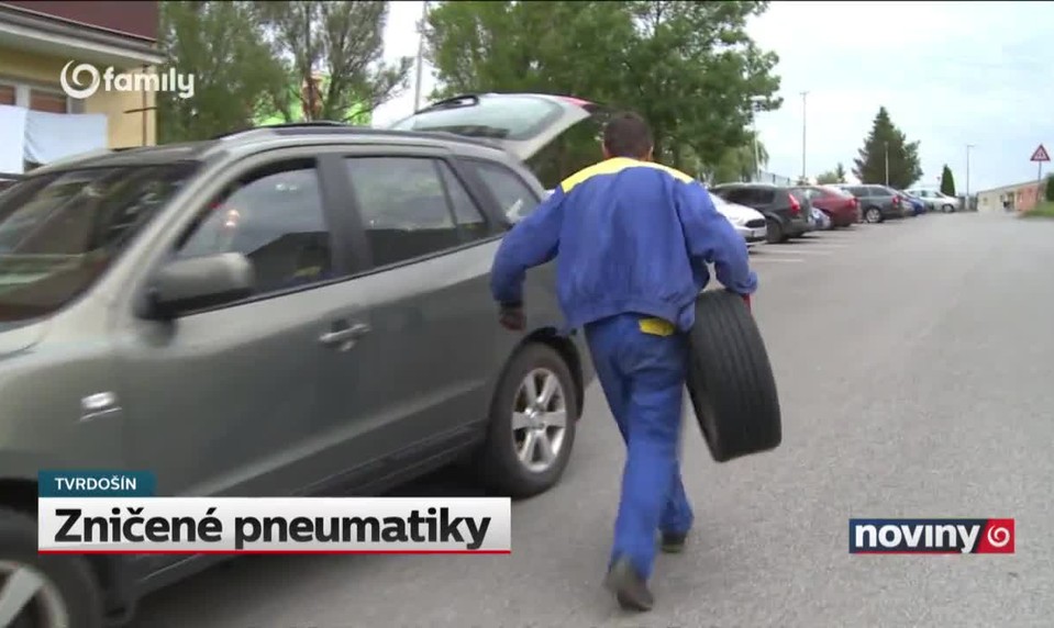 Zničené pneumatiky