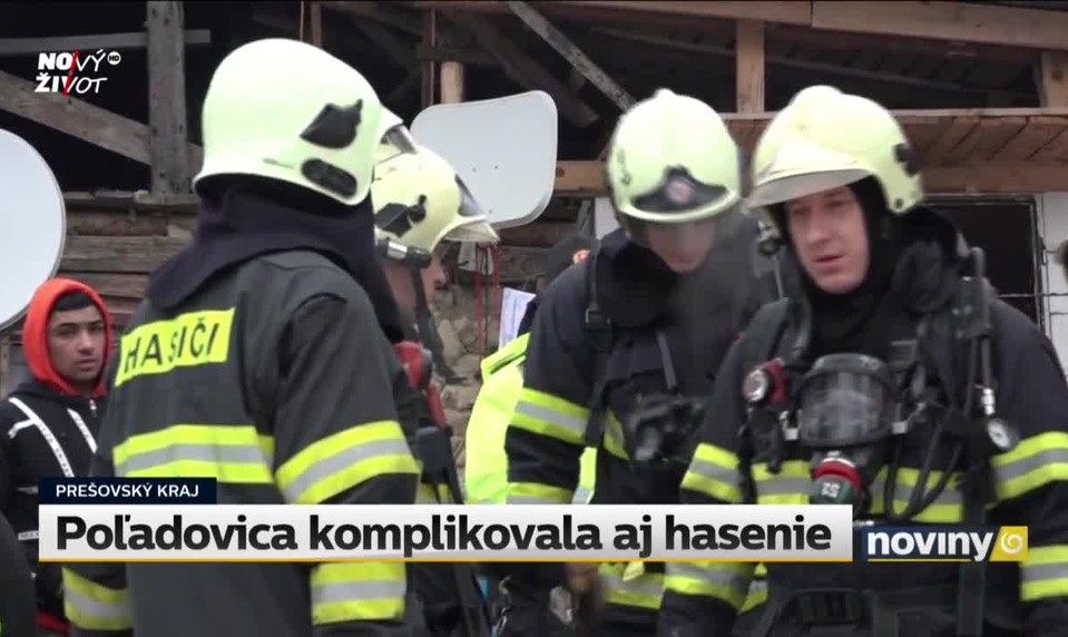 Poľadovica komplikovala aj hasenie