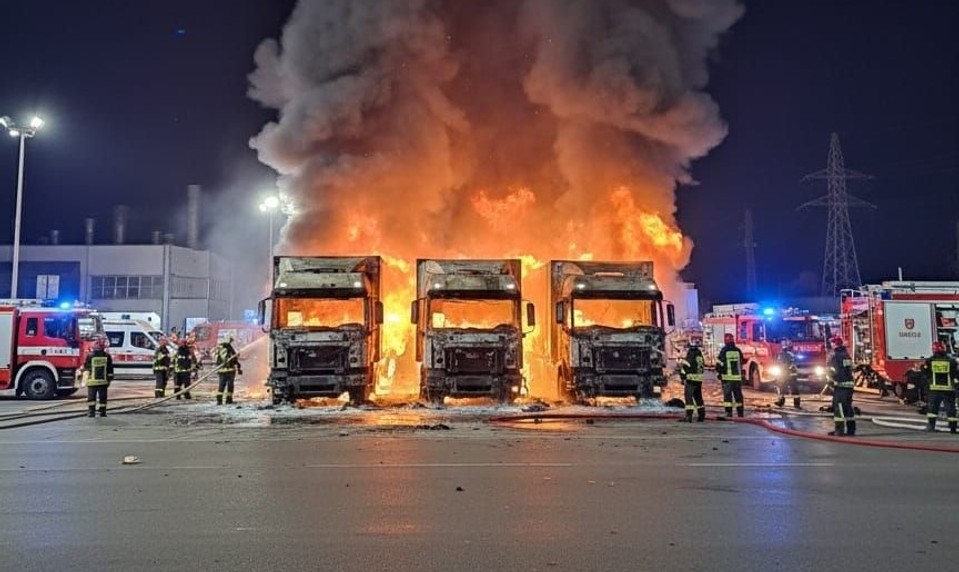 Vianoce v Michalovciach poznačil úmyselný požiar. Zhoreli tam štyri kamióny