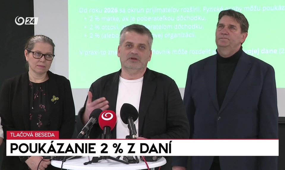 Tlačová beseda k poukázaniu 2% z daní