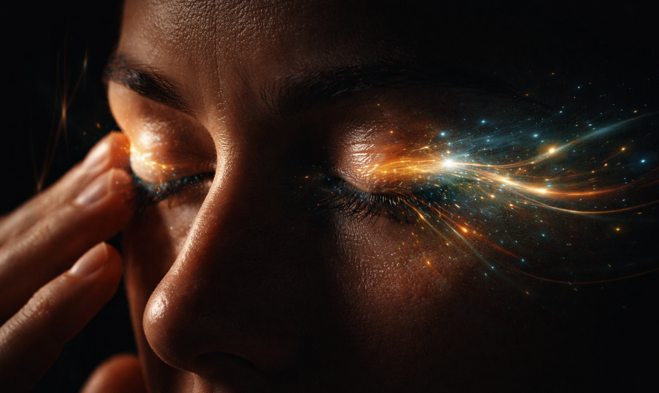 Prečo vidíme farby, keď si pretrieme oči?