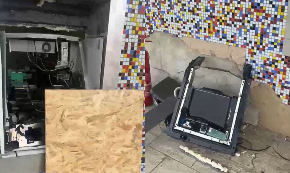 Ďalší bankomat poškodil výbuch. Šľahali z neho plamene, na chodníku ležali trosky