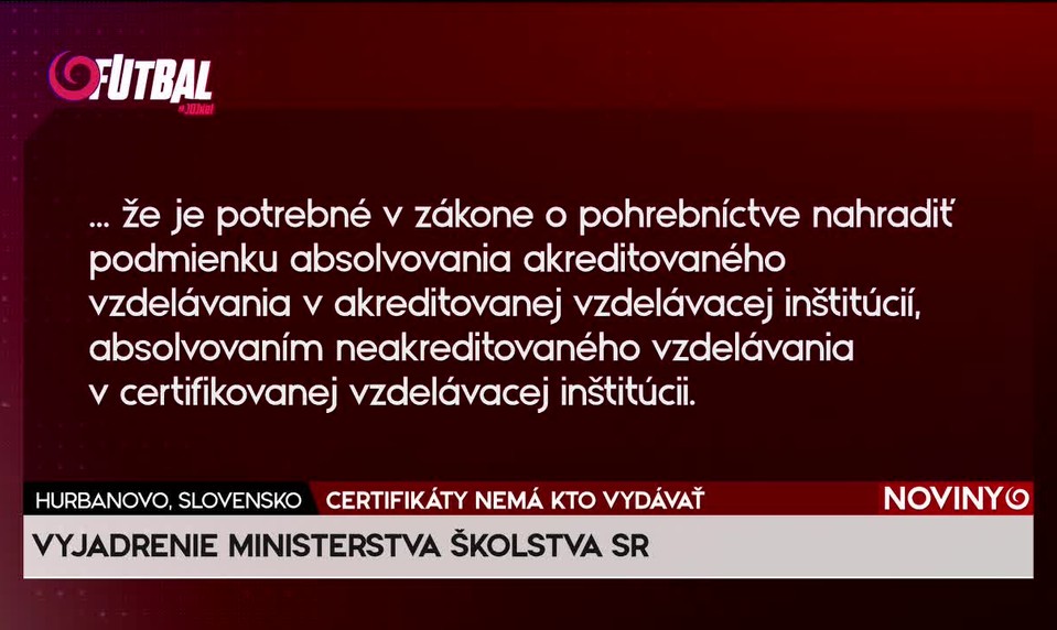 CERTIFIKÁTY NEMÁ KTO VYDÁVAŤ
