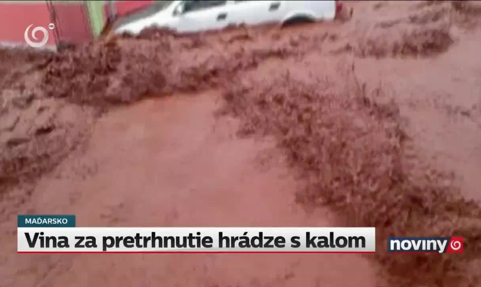Vina za pretrhnutie hrádze s kalom