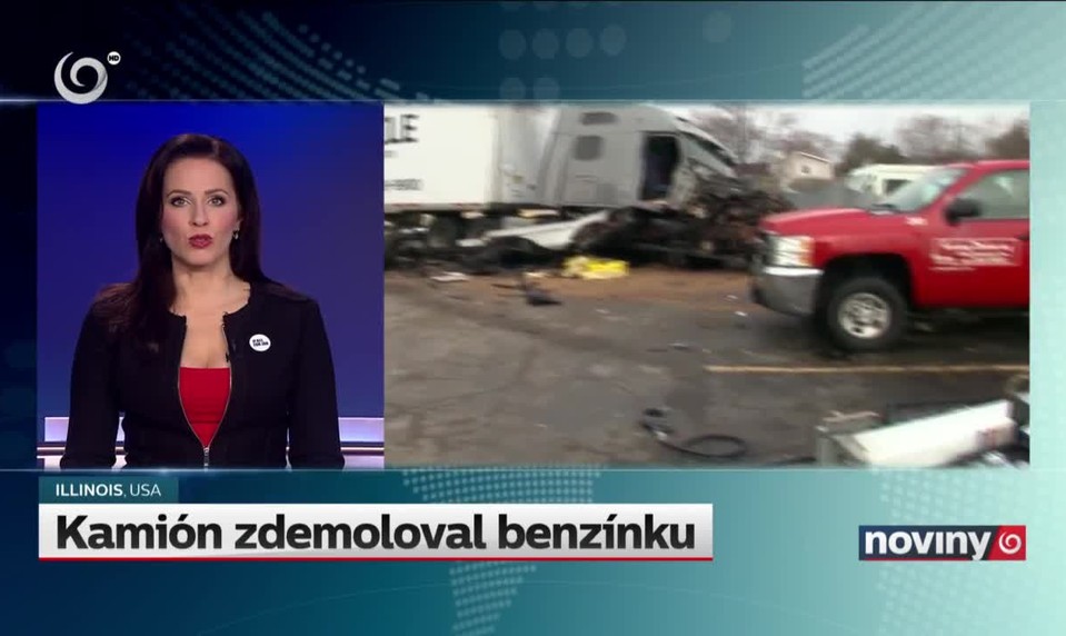 Kamión zdemoloval benzínku