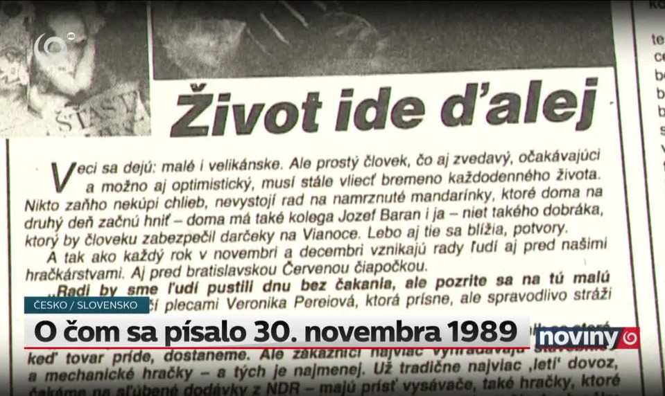 O čom sa písalo 30. novembra 1989