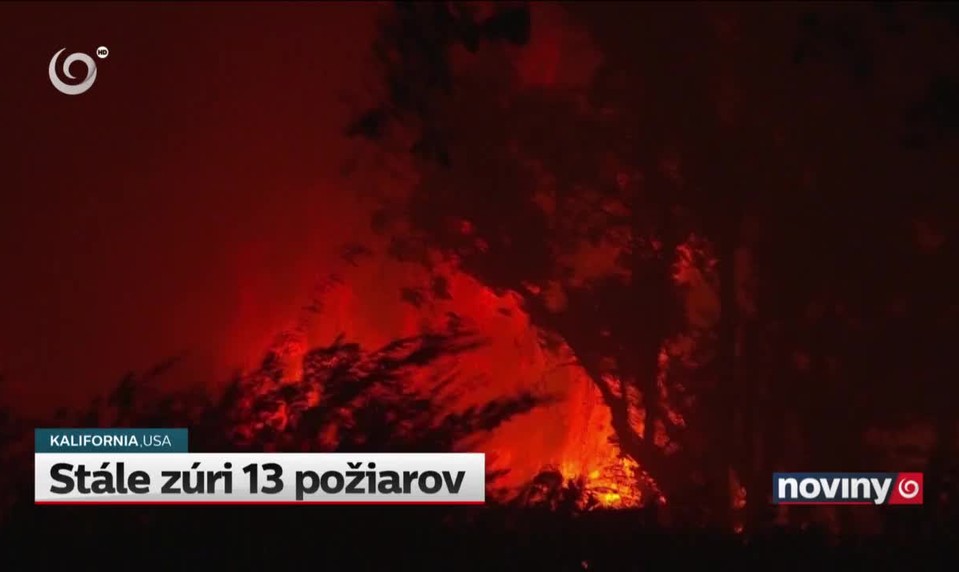 Stále zúri 13 požiarov