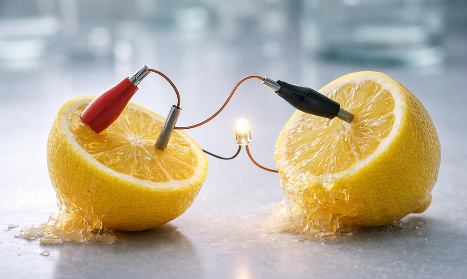 Batéria z citróna funguje: A potom sa sama rozpadne