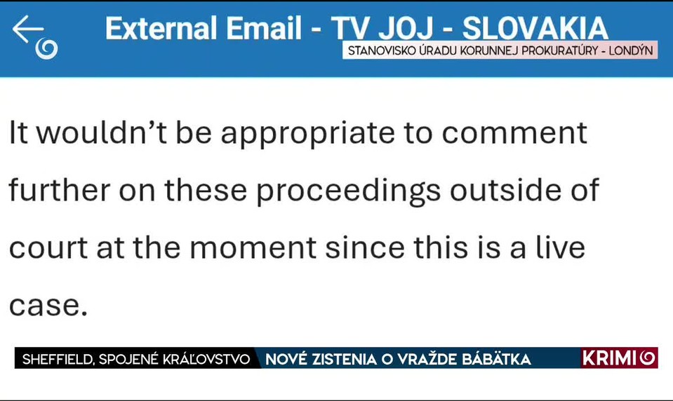 NOVÉ ZISTENIA O VRAŽDE BÁBÄTKA