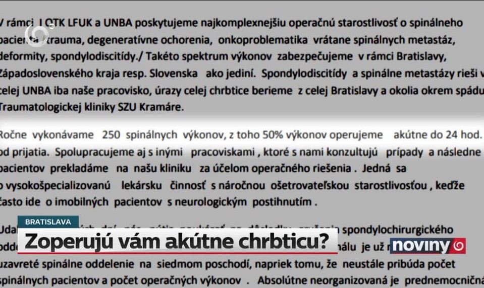 Zoperujú vám akútne chrbticu?