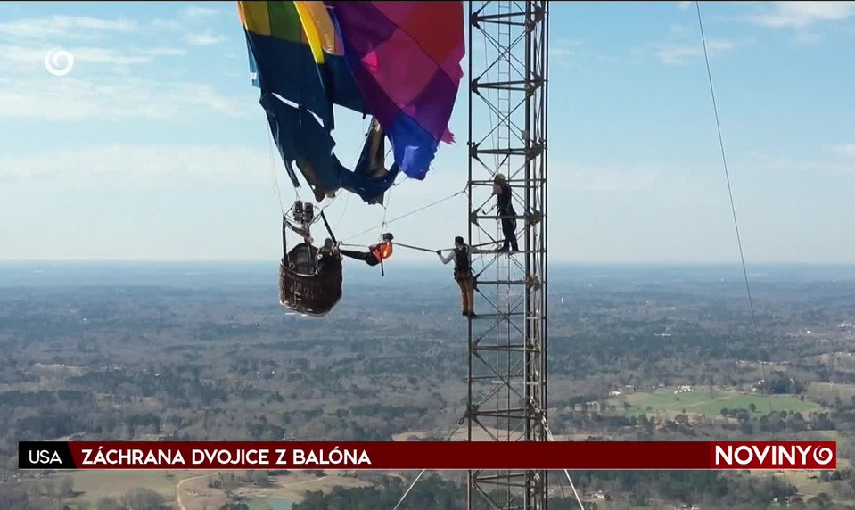 ZÁCHRANA DVOJICE Z BALÓNA