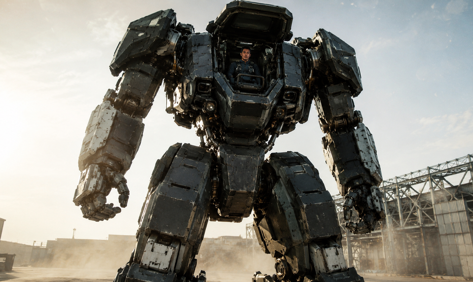 Čína predstavila mecha robota. Váži pol tony