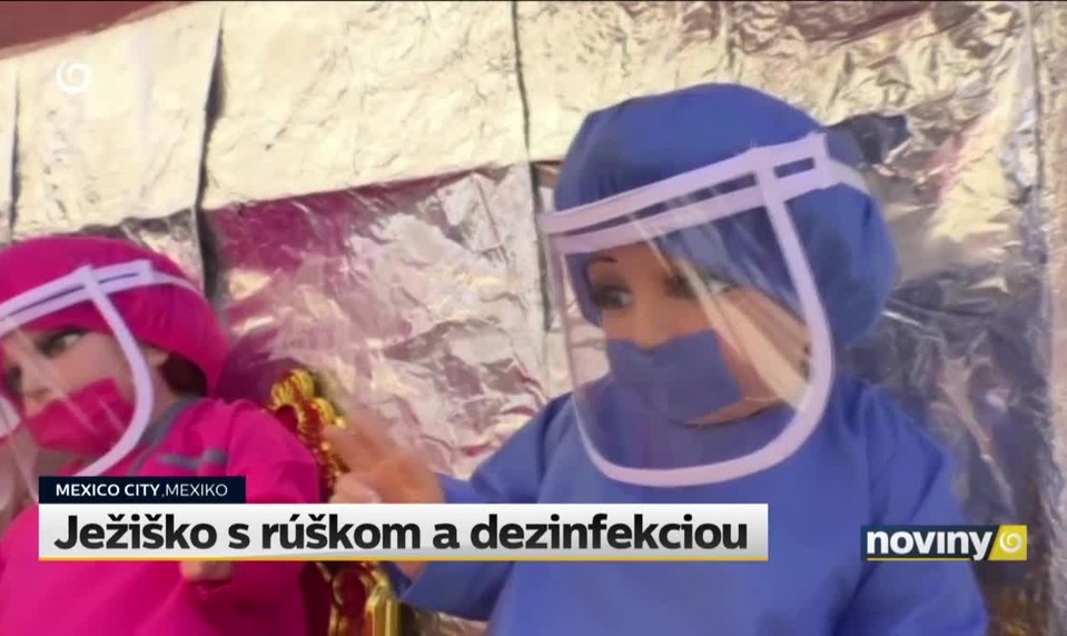 Ježiško s rúškom a dezinfekciou