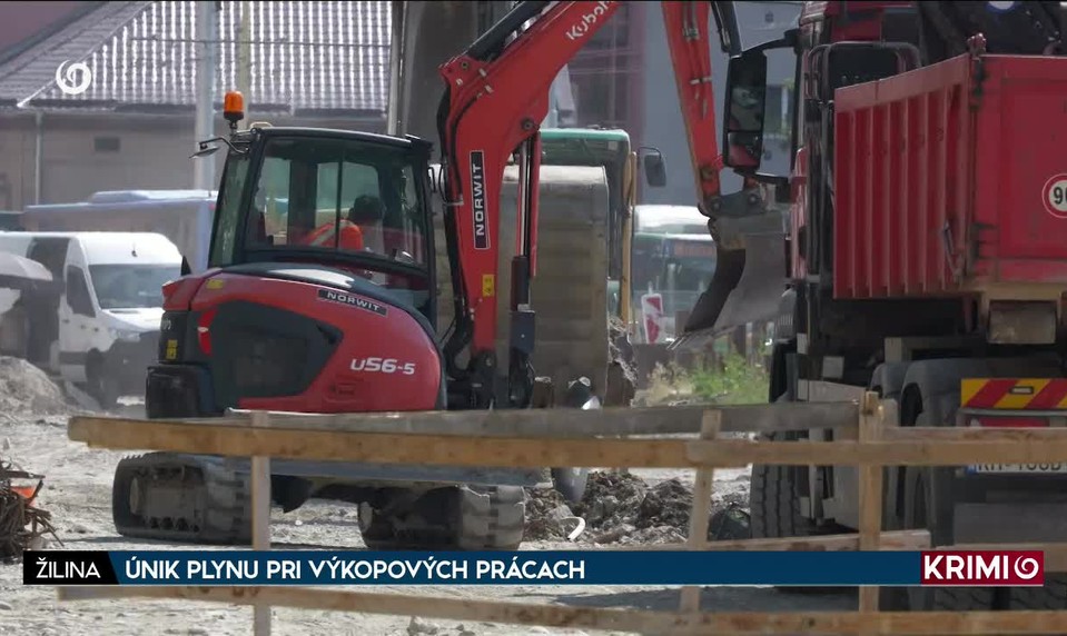 ÚNIK PLYNU PRI VÝKOPOVÝCH PRÁCACH