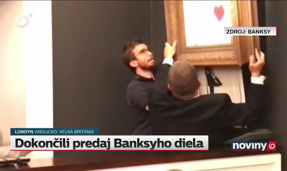 Dokončili predaj Banksyho diela