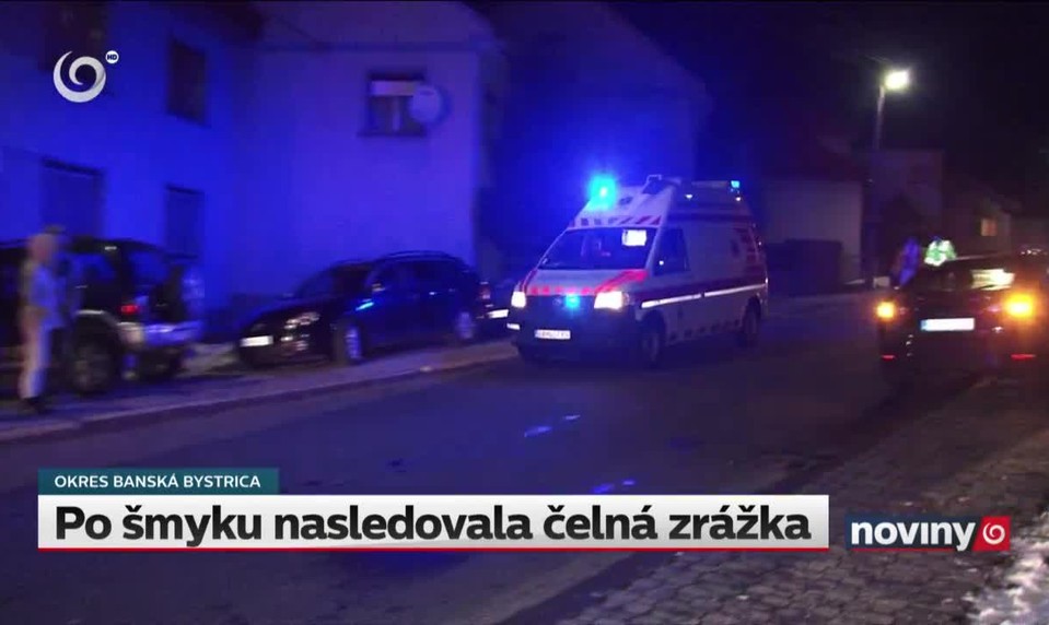 Po šmyku nasledovala čelná zrážka
