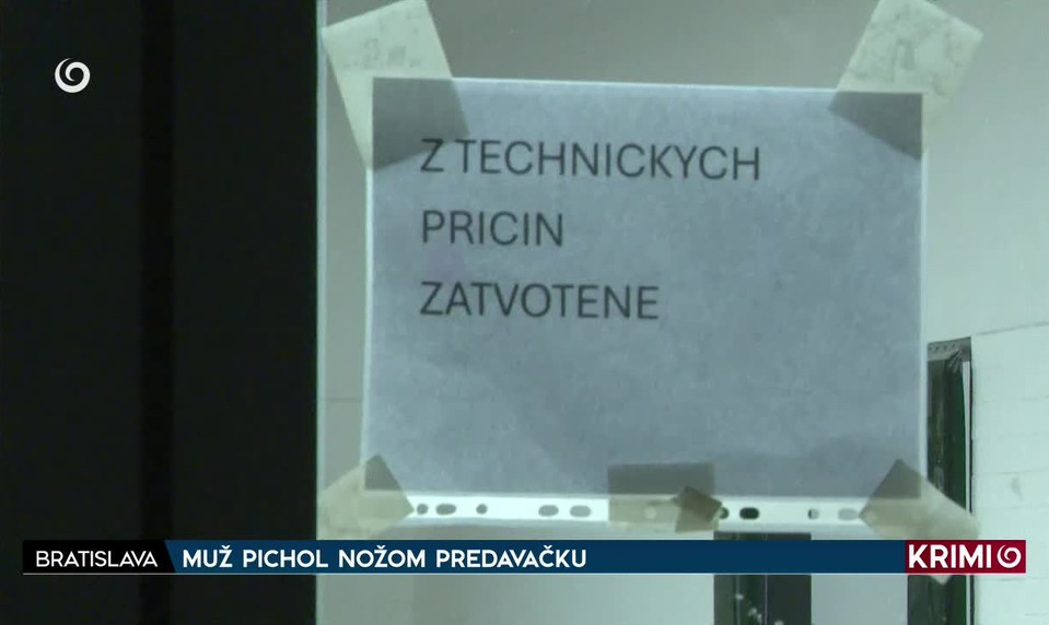 MUŽ PICHOL NOŽOM PREDAVAČKU