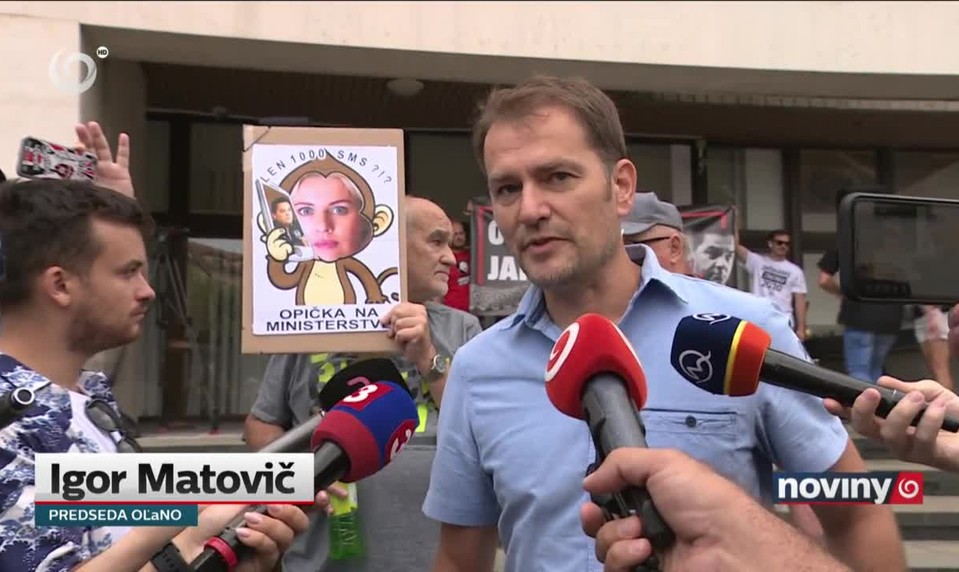 Protest proti Monike Jankovskej
