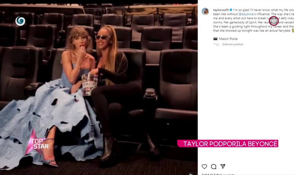 TAYLOR PODPORILA BEYONCÉ