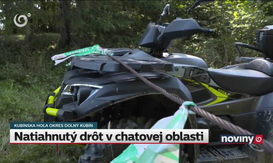 Natiahnutý drôt v chatovej oblasti