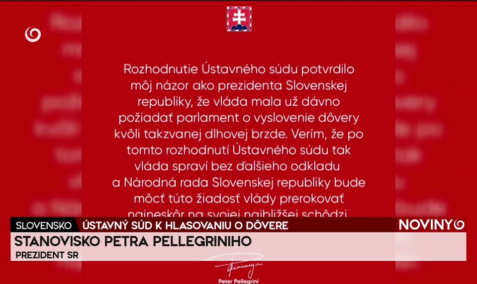 ÚSTAVNÝ SÚD K HLASOVANIU O DÔVERE