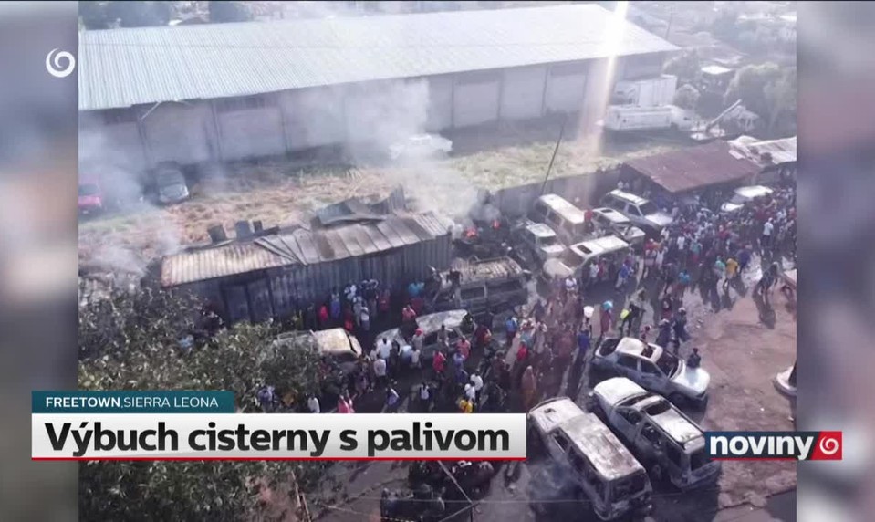 Výbuch cisterny s palivom