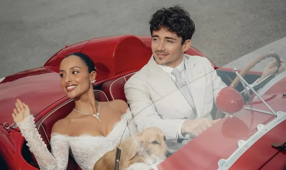 Prvé zábery zo svadby Charlesa LECLERCA