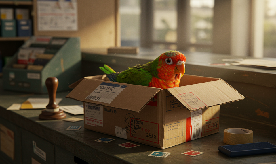 Had ušiel z balíka, papagáj skončil na pošte. Toto ľudia naozaj posielajú
