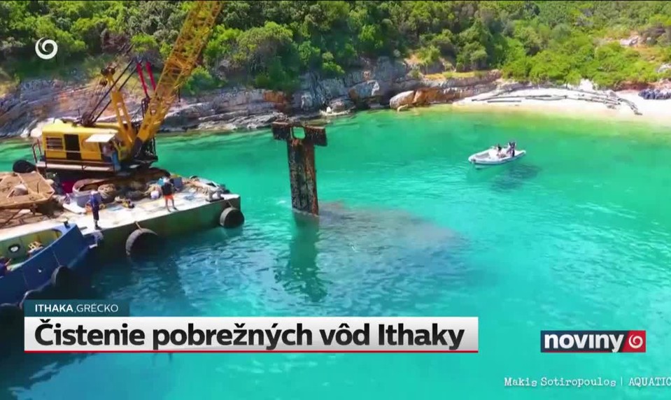 Čistenie pobrežných vôd Ithaky