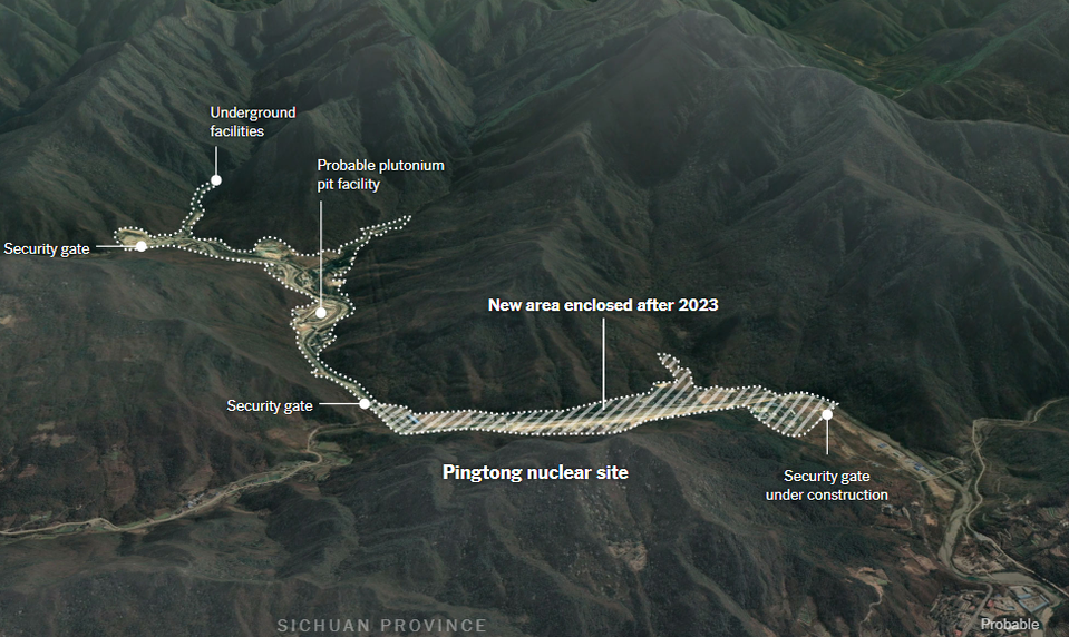 Na satelitných snímkach spozorovali údajne tajné jadrové komplexy ukryté v čínskych horách