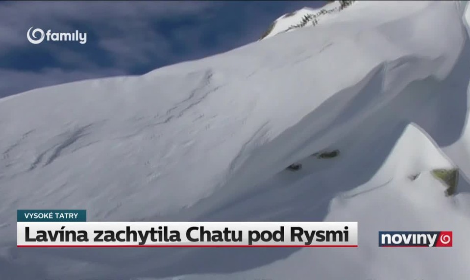 Lavína zachytila Chatu pod Rysmi