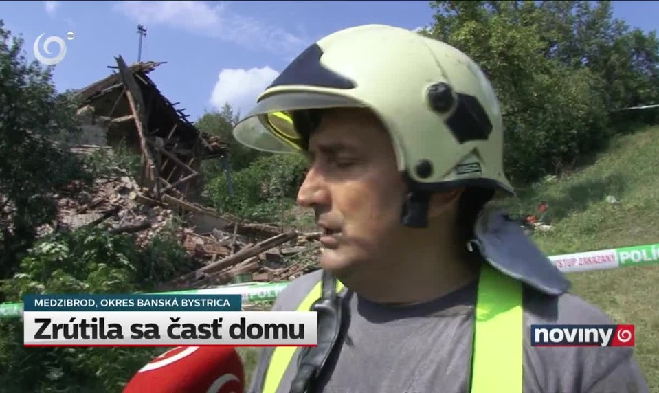 Zrútila sa časť domu