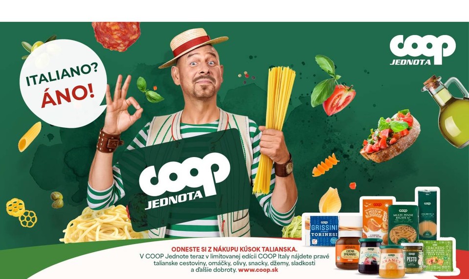 COOP Jednota prináša v spolupráci so spotrebným družstvom COOP ITALIA limitovanú edíciu talianskych chutí