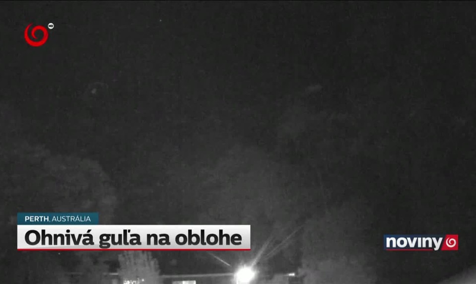 Ohnivá guľa na oblohe