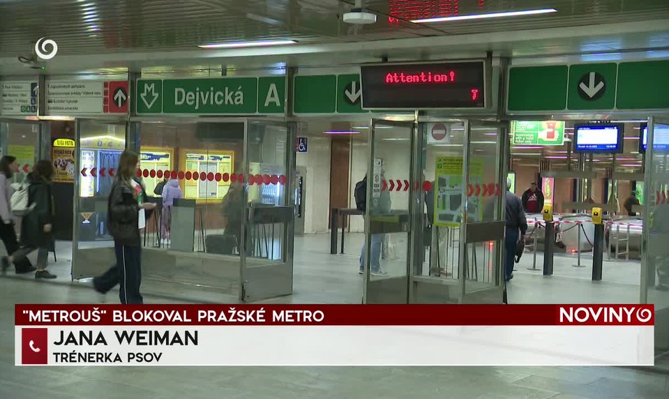 "METROUŠ" BLOKOVAL PRAŽSKÉ METRO