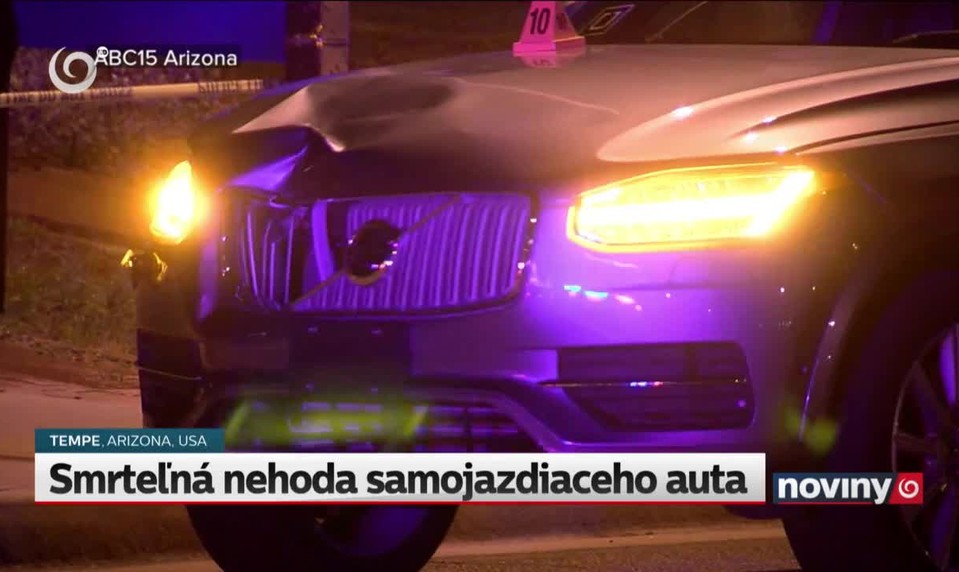 Smrteľná nehoda samojazdiaceho auta