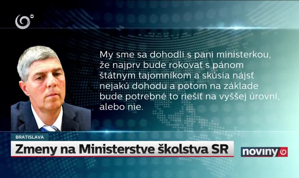 Zmeny na Ministerstve školstva SR