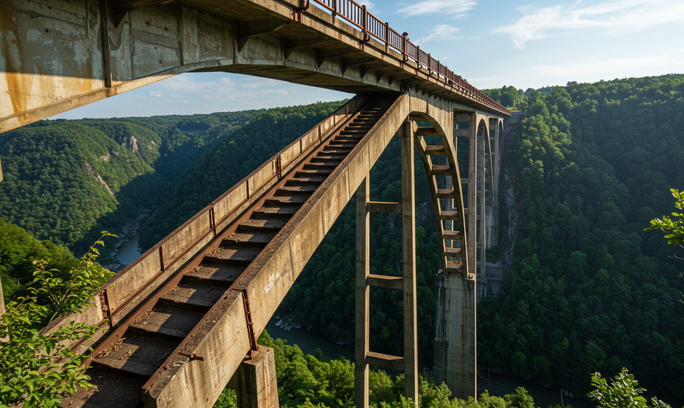Most, ktorý vyzerá ako horská dráha. Realita je ešte šialenejšia