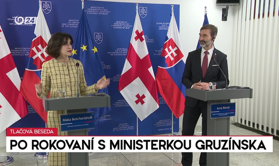 Tlačová beseda ministra Blanára po rokovaní s ministerkou Gruzínska