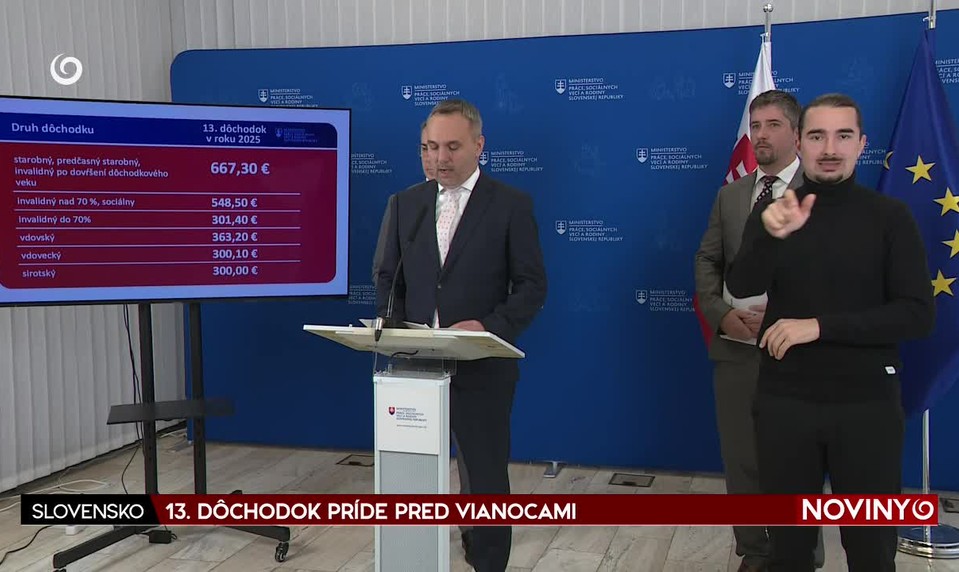 13. DÔCHODOK PRÍDE PRED VIANOCAMI