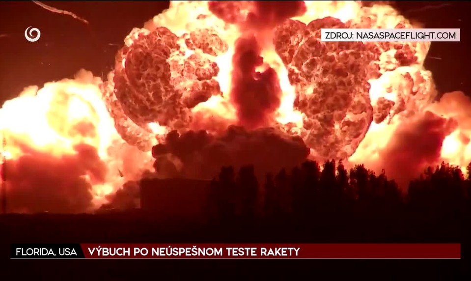 VÝBUCH PO NEÚSPEŠNOM TESTE RAKETY