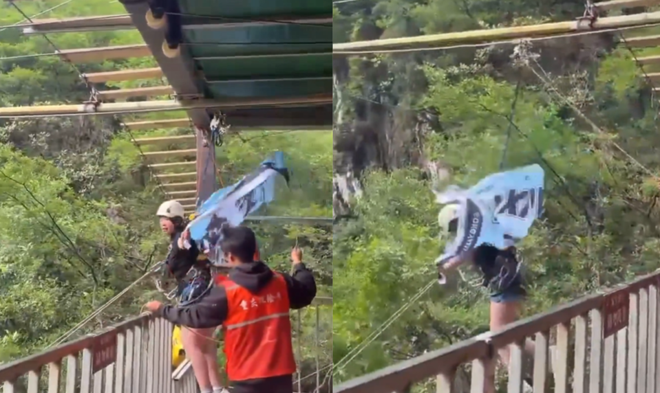 Tínedžerka spadla z hojdačky nad priepasťou. Pred pádom kričala, že postroj nie je utiahnutý